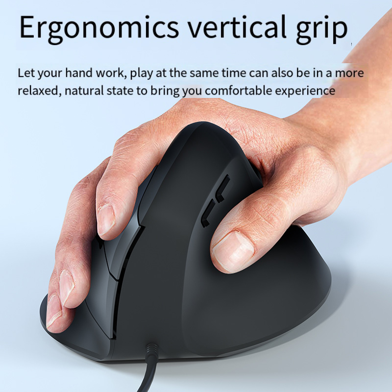 Ergonomic Mouse Vertical - 유선 오른손 수직 RGB 마우스 인체