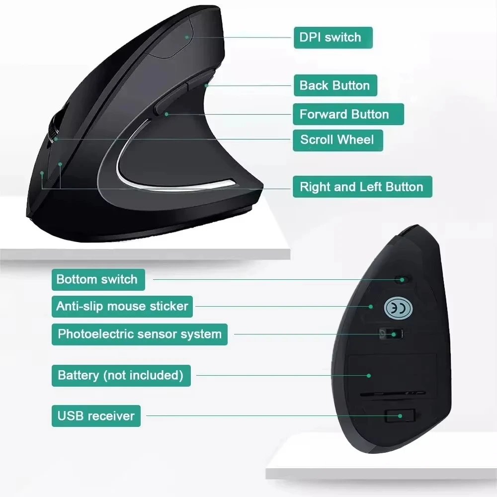 레노버 무선 수직 마우스 2.4G 블루투스 유선 마우스 - Ergonomic Mouse Vertical 리뷰 및 가격
