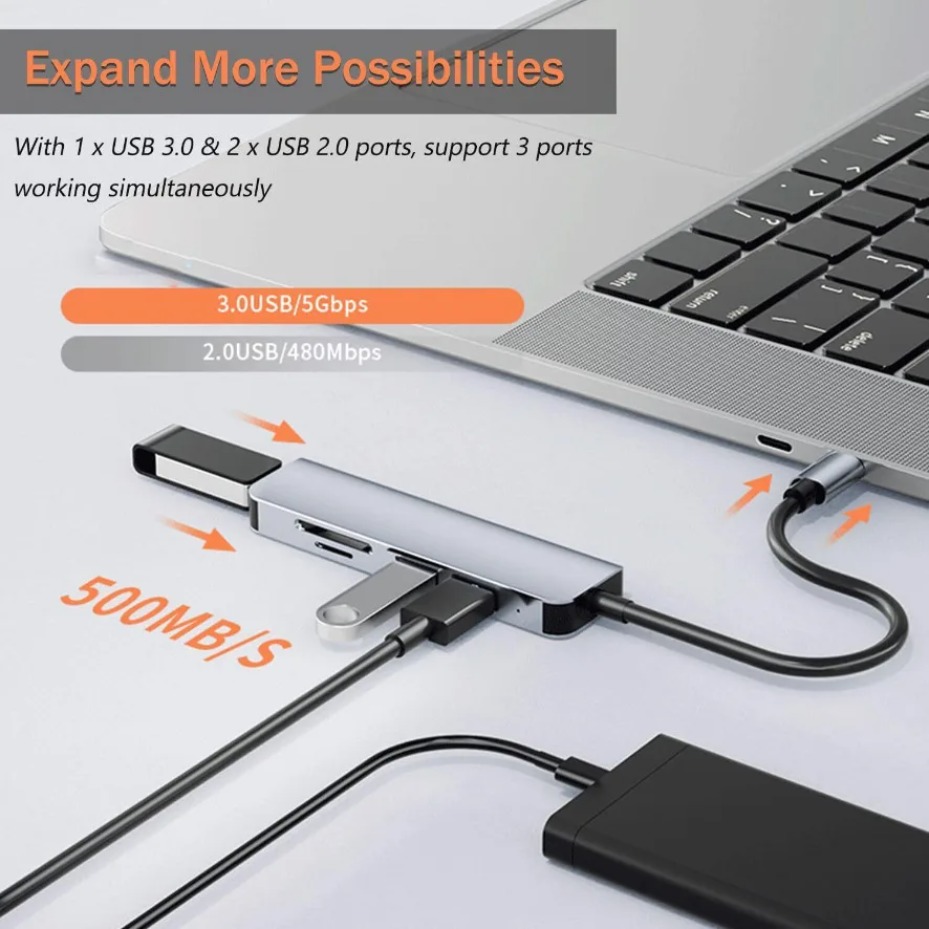 5/7/8 in 2 USB-C 허브(3.0 SD/TF  - Office Xp 리뷰 및 가격