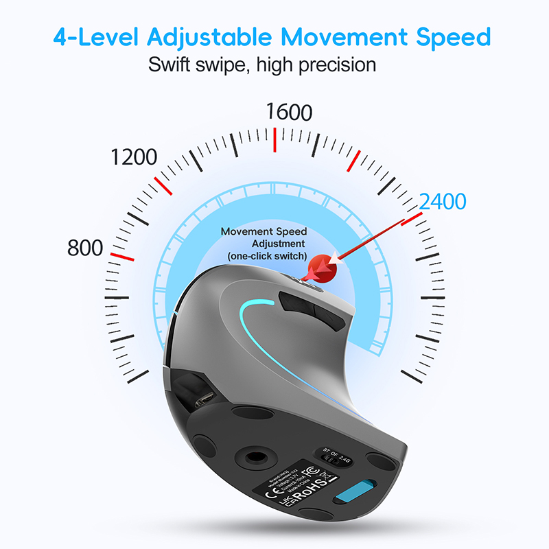 듀얼 모드 무선 수직 마우스 600mAh 충전식 인체공 - Ergonomic Mouse Vertical 리뷰 및 가격
