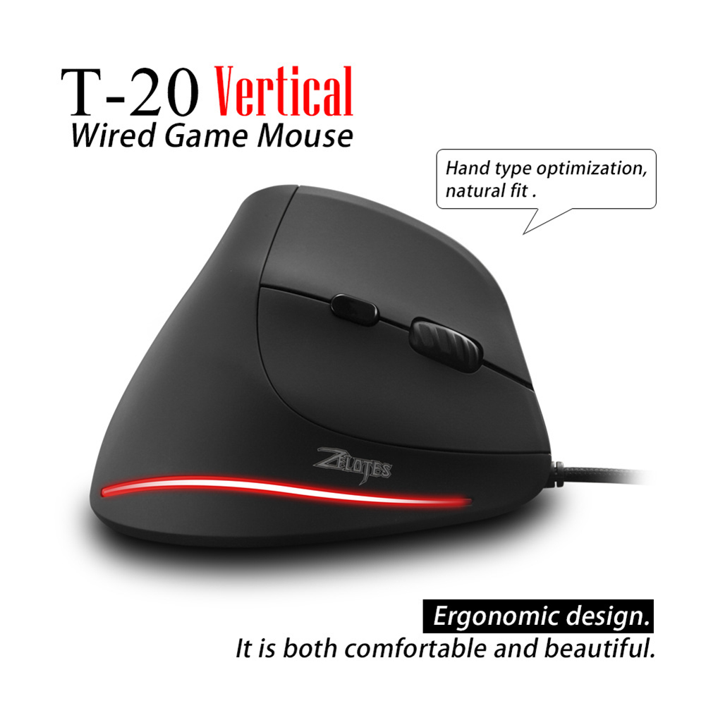 ZELOTES T20 USB 유선 수직 광학 4 기어  - Ergonomic Mouse Vertical 리뷰 및 가격