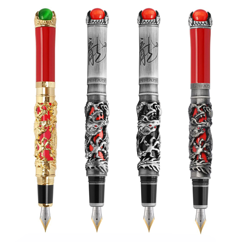 새로운 Jinhao 드래곤 킹 만년필 금속 엠보싱 하이 - Office Tech Supply 리뷰 및 가격