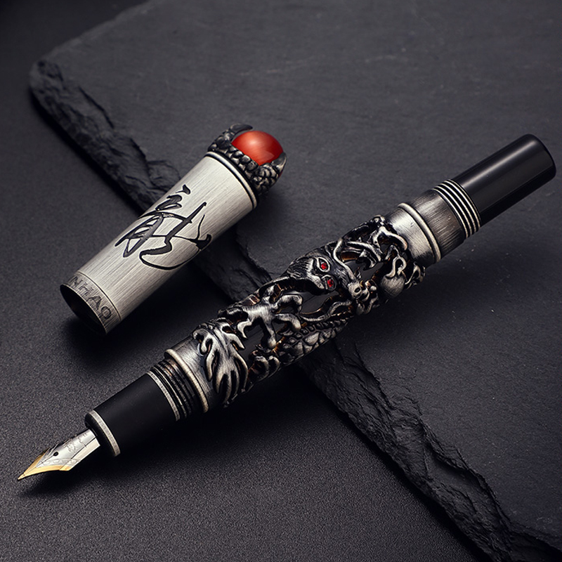 새로운 Jinhao 드래곤 킹 만년필 금속 엠보싱 하이 - Office Tech Supply 리뷰 및 가격