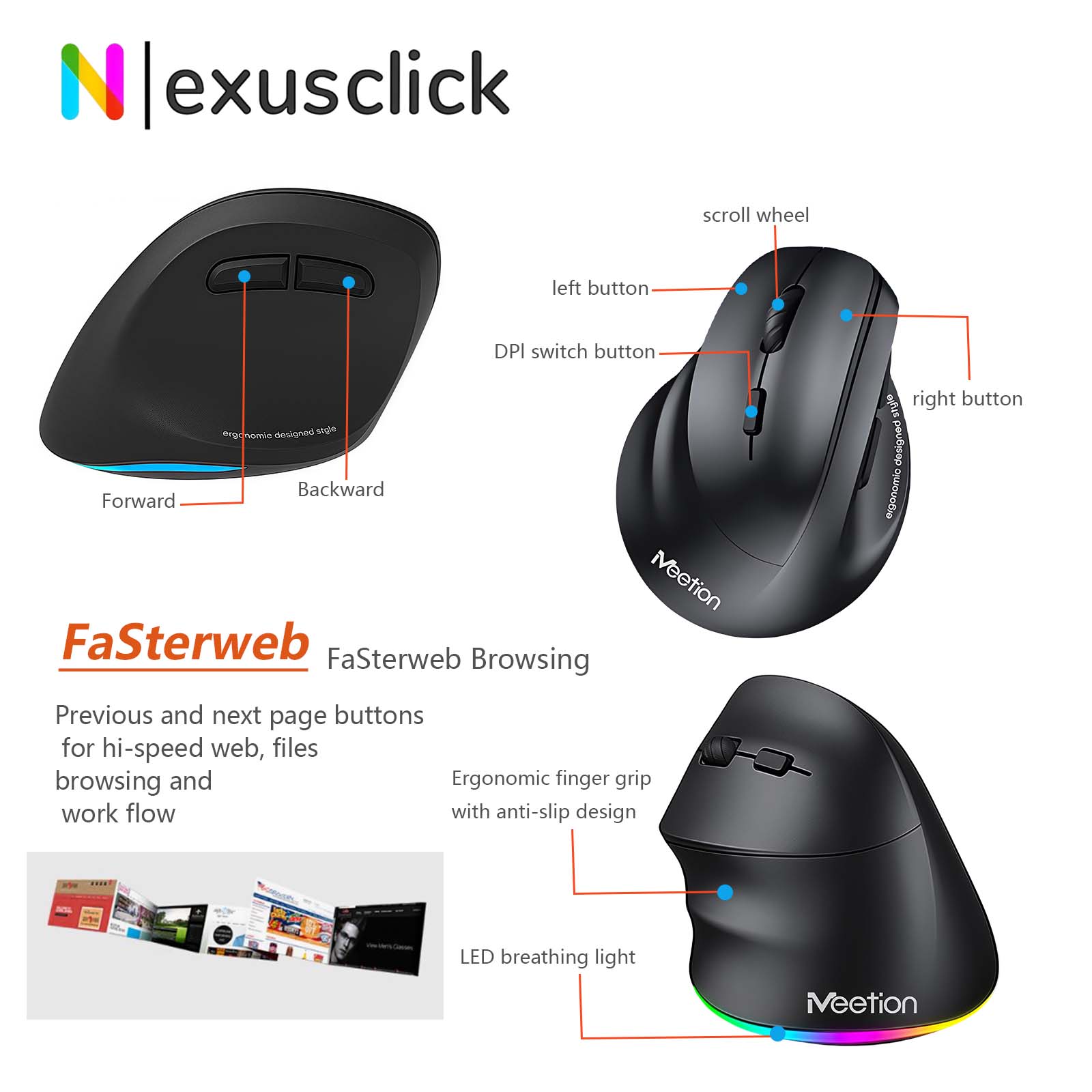 오리지널 미티온 BTM010 왼손잡이용 수직 인체공학  - Ergonomic Mouse Vertical 리뷰 및 가격