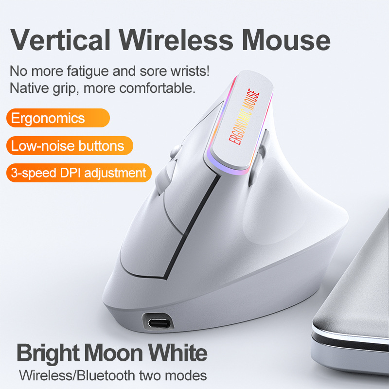 휴대용 수직 무선 마우스 충전식 2.4G 블루투스 DP - Ergonomic Mouse Vertical 리뷰 및 가격