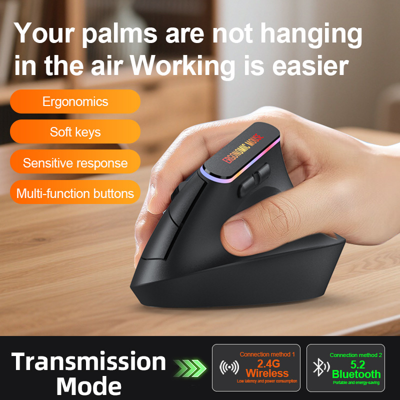 휴대용 수직 무선 마우스 충전식 2.4G 블루투스 DP - Ergonomic Mouse Vertical 리뷰 및 가격