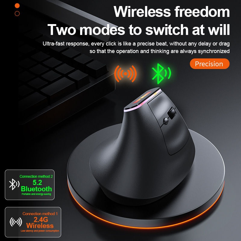 휴대용 수직 무선 마우스 충전식 2.4G 블루투스 DP - Ergonomic Mouse Vertical 리뷰 및 가격