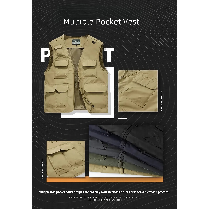 6XL 여름 새로운 야외 조끼 남자 유틸리티 전술 멀티 - Office Tech Wear 리뷰 및 가격