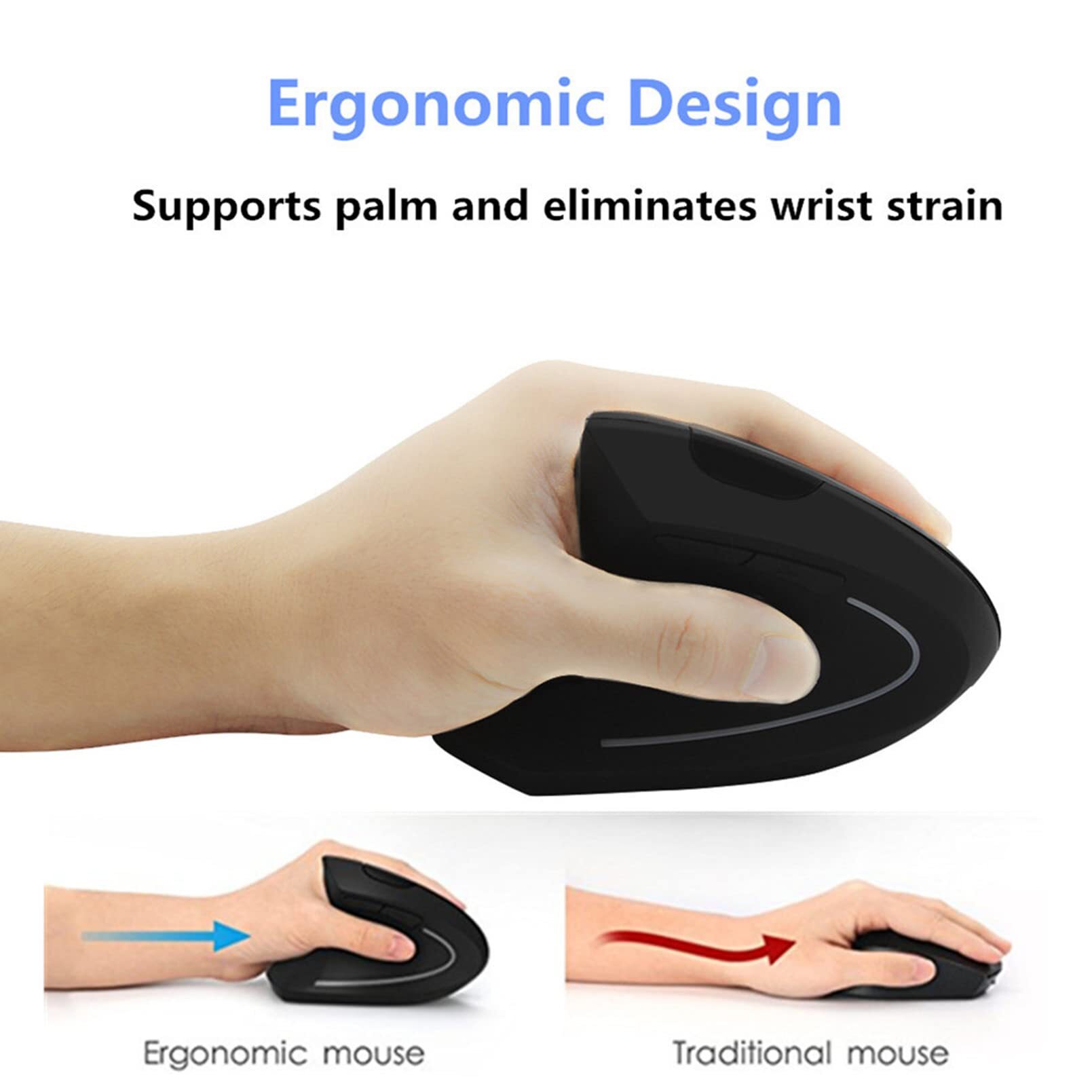 왼손잡이용 유선 무선 수직 마우스 인체공학적으로 충전  - Ergonomic Mouse Vertical 리뷰 및 가격