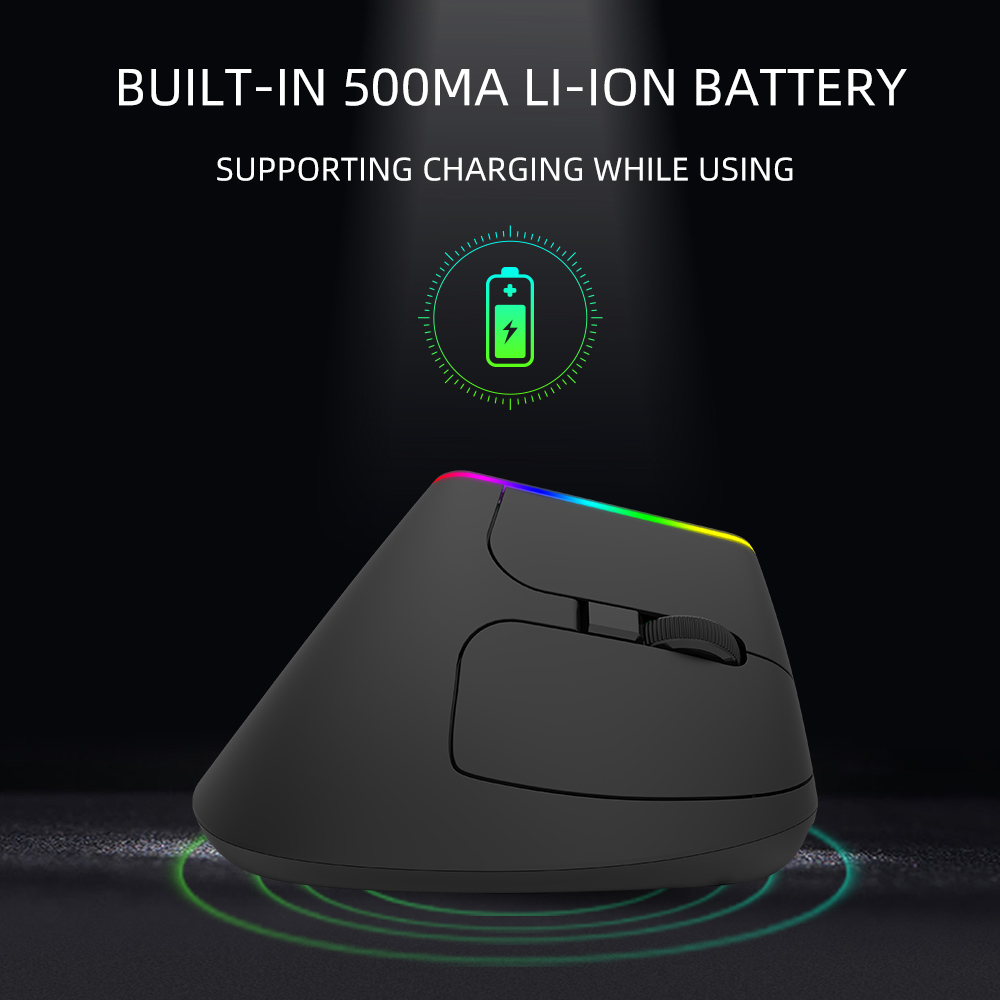 Delux 인체 공학적 수직 마우스 충전식 무선 RGB - Ergonomic Mouse Vertical 리뷰 및 가격